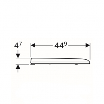 Geberit, Icon, capac wc cu soft close, 36.5x44.9 cm , duroplast